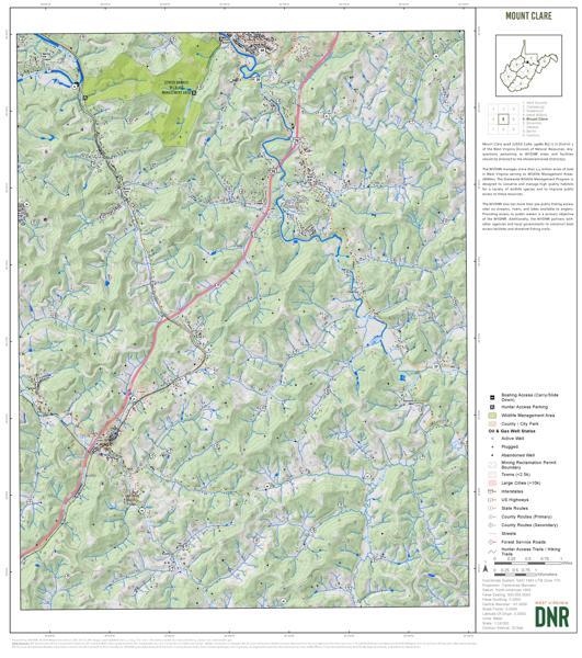 Harrison County, WV Quad Maps Bundle Map by WV Division of Natural