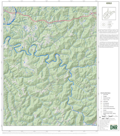 WV Division of Natural Resources Herold Quad Topo - WVDNR digital map