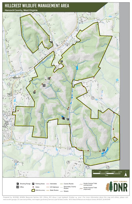 WV Division of Natural Resources Hillcrest Wildlife Management Area digital map