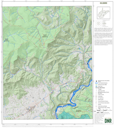 WV Division of Natural Resources Hillsboro Quad Topo - WVDNR digital map
