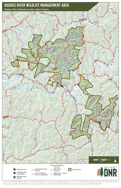 WV Division of Natural Resources Hughes River Wildlife Management Area digital map