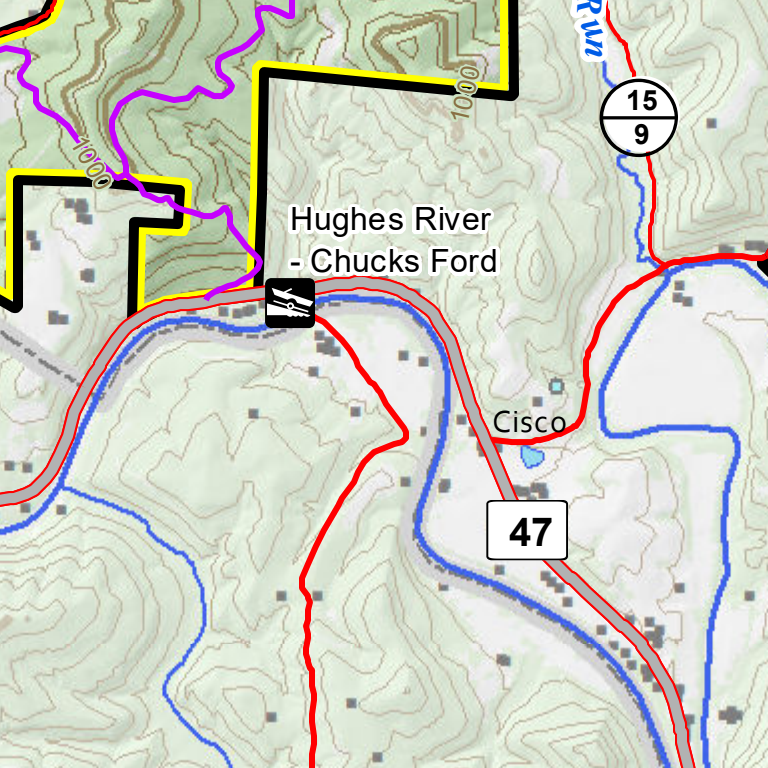 Hughes River Wildlife Management Area Map by WV Division of Natural ...