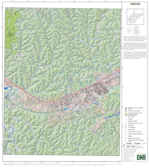 WV Division of Natural Resources Hurricane Quad Topo - WVDNR digital map