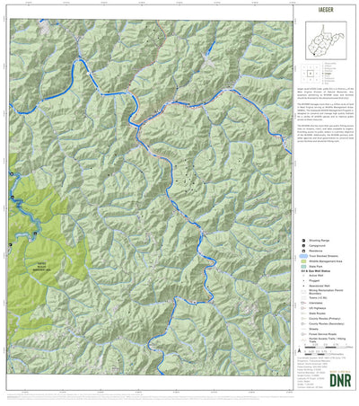 WV Division of Natural Resources Iaeger Quad Topo - WVDNR digital map