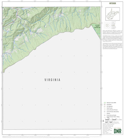 WV Division of Natural Resources Interior Quad Topo - WVDNR digital map