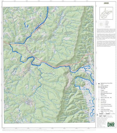 WV Division of Natural Resources Junior Quad Topo - WVDNR digital map