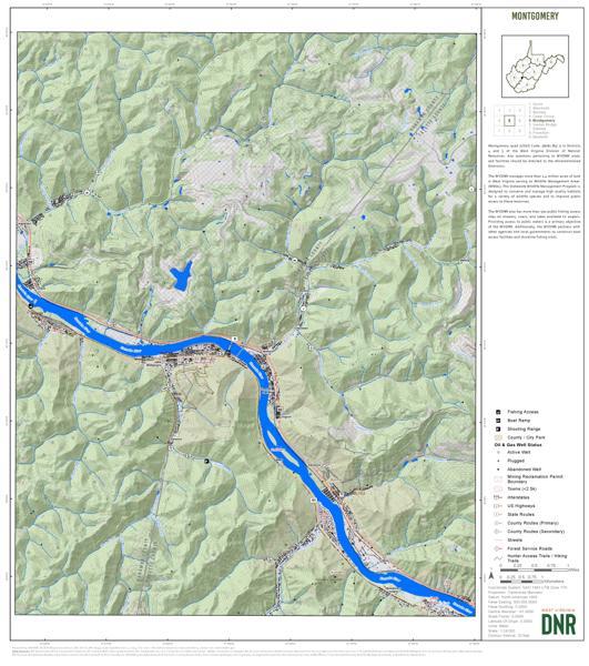 Kanawha County, WV Quad Maps Bundle Map by WV Division of Natural
