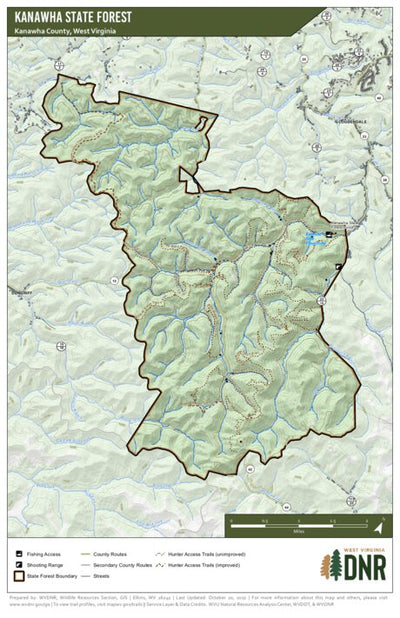 WV Division of Natural Resources Kanawha State Forest digital map