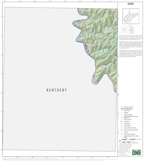 WV Division of Natural Resources Kermit Quad Topo - WVDNR digital map
