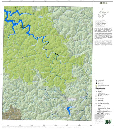 WV Division of Natural Resources Kiahsville Quad Topo - WVDNR digital map