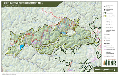 WV Division of Natural Resources Laurel Lake Wildlife Management Area digital map