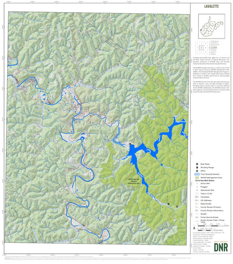 WV Division of Natural Resources Lavalette Quad Topo - WVDNR digital map
