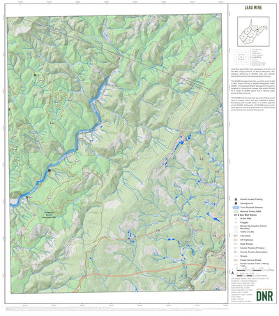 WV Division of Natural Resources Lead Mine Quad Topo - WVDNR digital map