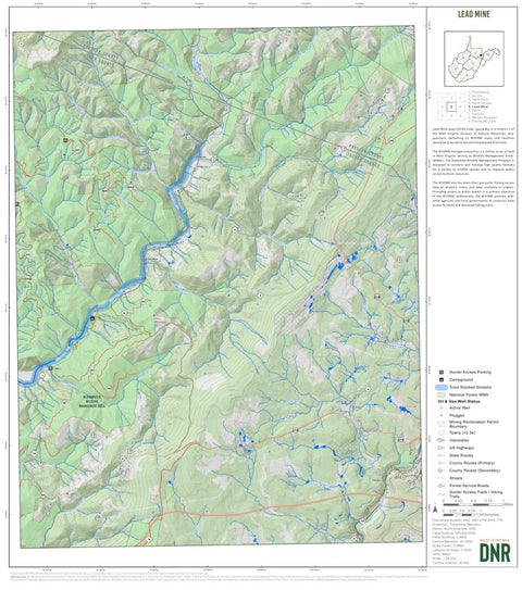 WV Division of Natural Resources Lead Mine Quad Topo - WVDNR digital map