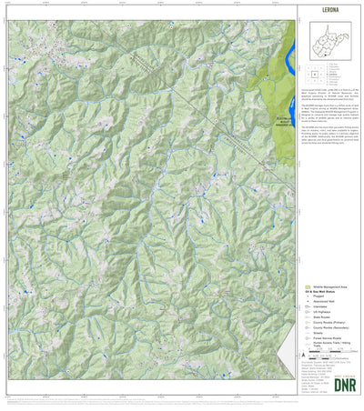WV Division of Natural Resources Lerona Quad Topo - WVDNR digital map