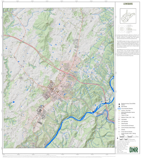 WV Division of Natural Resources Lewisburg Quad Topo - WVDNR digital map