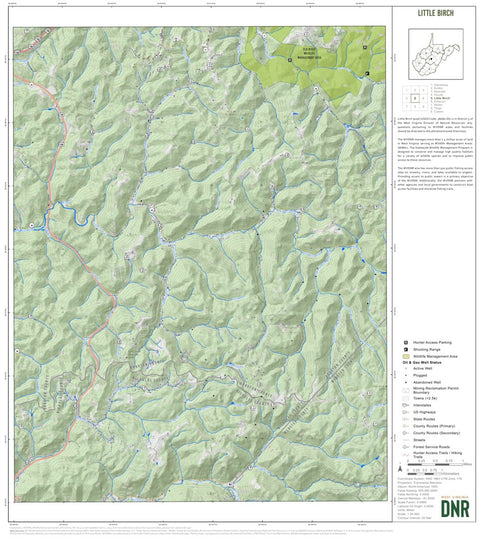 WV Division of Natural Resources Little Birch Quad Topo - WVDNR digital map