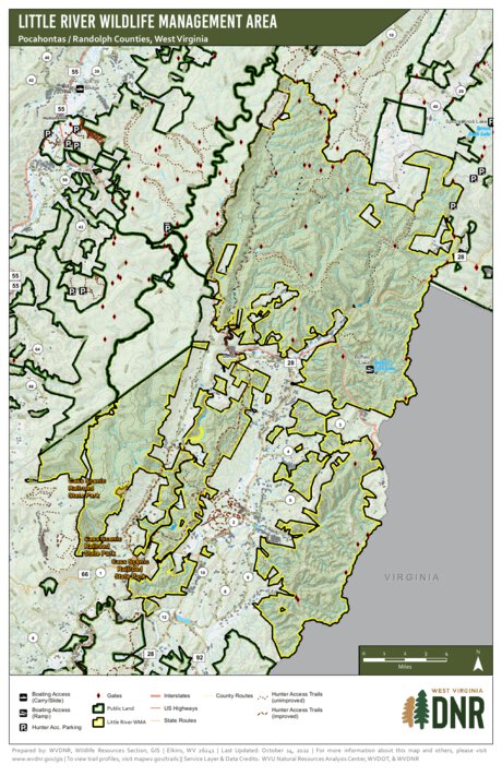 WV Division of Natural Resources Little River Wildlife Management Area digital map