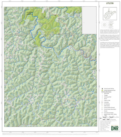 WV Division of Natural Resources Littleton Quad Topo - WVDNR digital map
