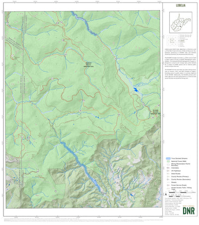 WV Division of Natural Resources Lobelia Quad Topo - WVDNR digital map