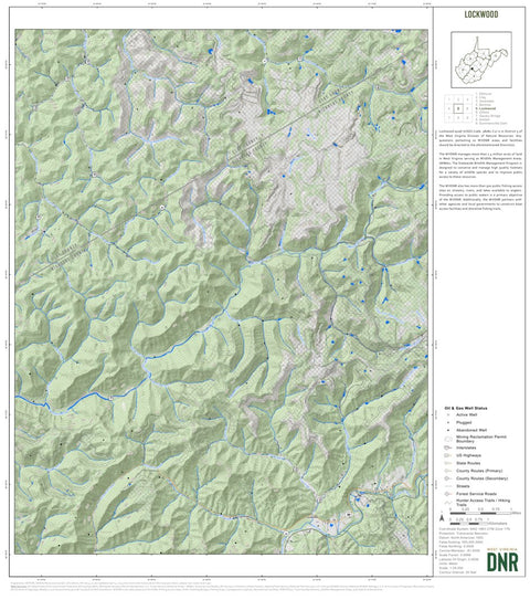 WV Division of Natural Resources Lockwood Quad Topo - WVDNR digital map