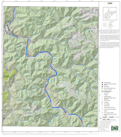 WV Division of Natural Resources Logan Quad Topo - WVDNR digital map