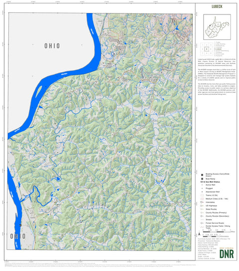 WV Division of Natural Resources Lubeck Quad Topo - WVDNR digital map