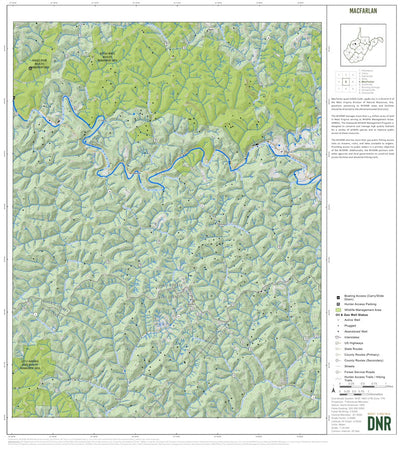 WV Division of Natural Resources MacFarlan Quad Topo - WVDNR digital map