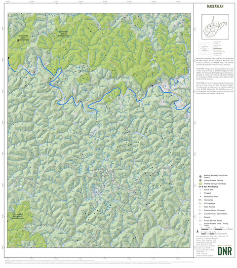 WV Division of Natural Resources MacFarlan Quad Topo - WVDNR digital map