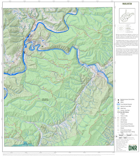 WV Division of Natural Resources Marlinton Quad Topo - WVDNR digital map