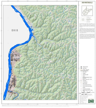 WV Division of Natural Resources Marshall County, WV Quad Maps - Bundle bundle