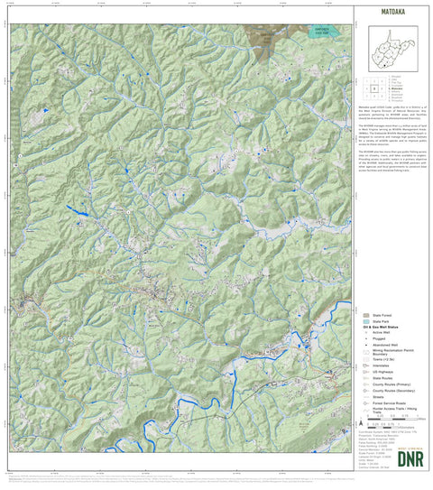 WV Division of Natural Resources Matoaka Quad Topo - WVDNR digital map
