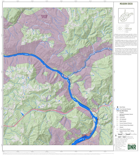 WV Division of Natural Resources Meadow Creek Quad Topo - WVDNR digital map