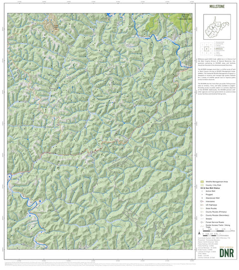WV Division of Natural Resources Millstone Quad Topo - WVDNR digital map