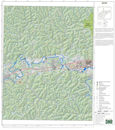 WV Division of Natural Resources Milton Quad Topo - WVDNR digital map