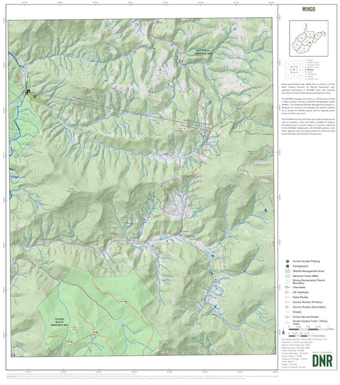 WV Division of Natural Resources Mingo Quad Topo - WVDNR digital map