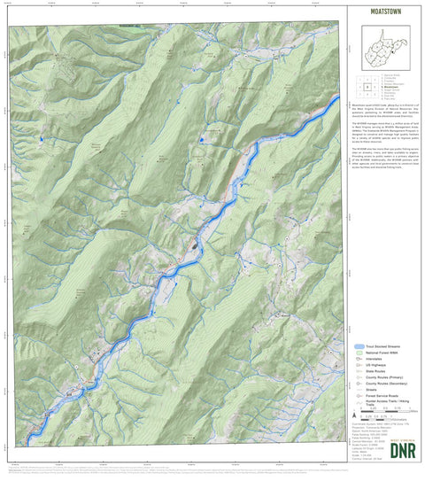 WV Division of Natural Resources Moatstown Quad Topo - WVDNR digital map