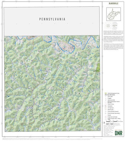 WV Division of Natural Resources Monongalia County, WV Quad Maps - Bundle bundle