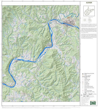 WV Division of Natural Resources Monroe County, WV Quad Maps - Bundle bundle