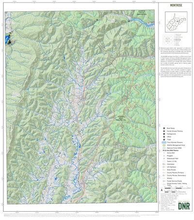 WV Division of Natural Resources Montrose Quad Topo - WVDNR digital map