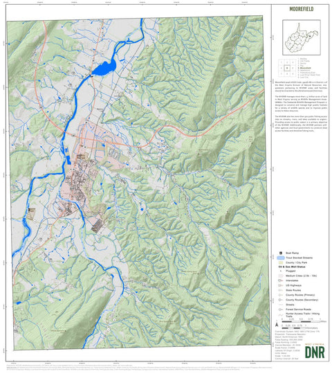 WV Division of Natural Resources Moorefield Quad Topo - WVDNR digital map