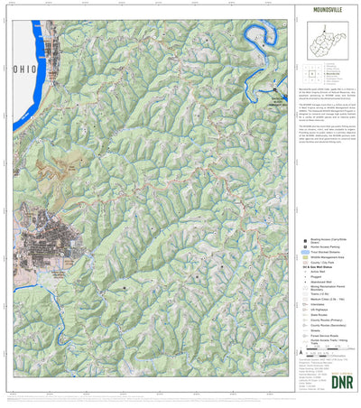 WV Division of Natural Resources Moundsville Quad Topo - WVDNR digital map