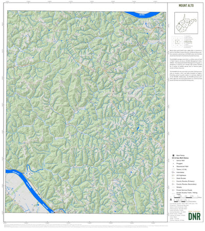 WV Division of Natural Resources Mount Alto Quad Topo - WVDNR digital map