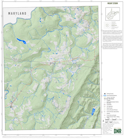 WV Division of Natural Resources Mount Storm Quad Topo - WVDNR digital map