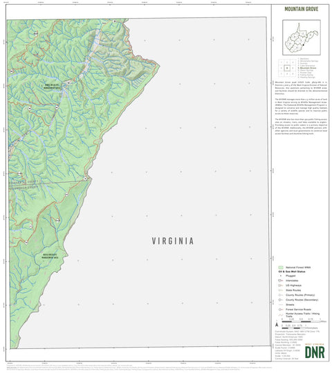 WV Division of Natural Resources Mountain Grove Quad Topo - WVDNR digital map