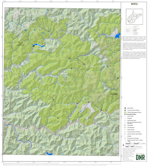 WV Division of Natural Resources Myrtle Quad Topo - WVDNR digital map