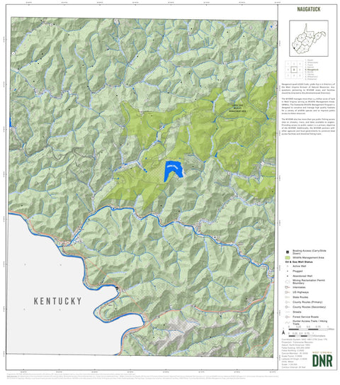 WV Division of Natural Resources Naugatuck Quad Topo - WVDNR digital map