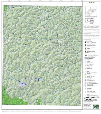 WV Division of Natural Resources Nestlow Quad Topo - WVDNR bundle exclusive