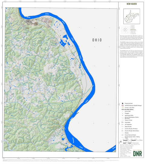 WV Division of Natural Resources New Haven Quad Topo - WVDNR digital map