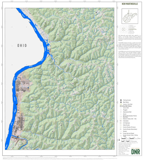 WV Division of Natural Resources New Martinsville Quad Topo - WVDNR digital map
